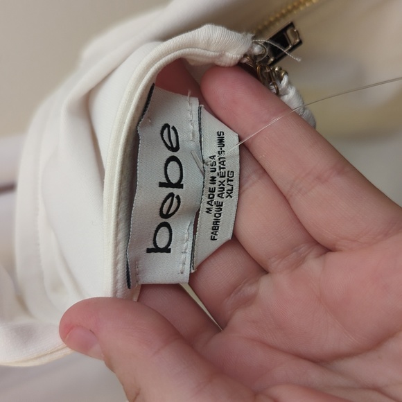 NWT Bebe White Cropped Halter Top - Picture 8 of 13